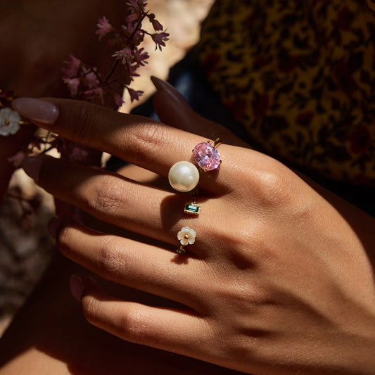 Exquisite Colorful Pearl Ring