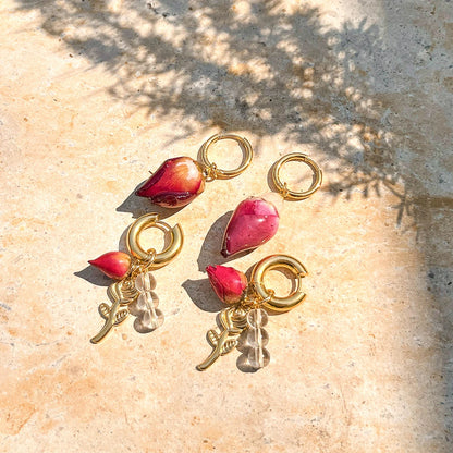 ROSE PENDANT EARRINGS