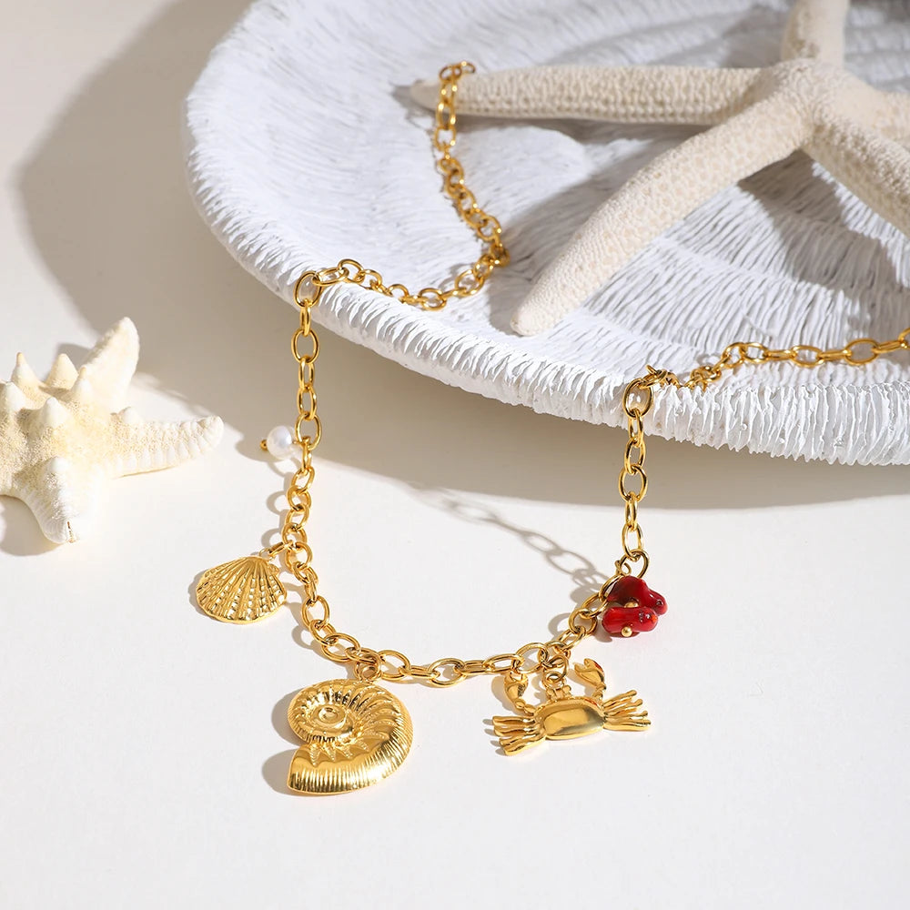 OCEAN CHARM NECKLACE
