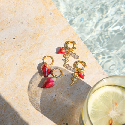 ROSE PENDANT EARRINGS