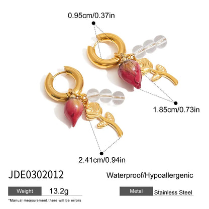 ROSE PENDANT EARRINGS