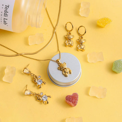 Bear Earrings & Necklace