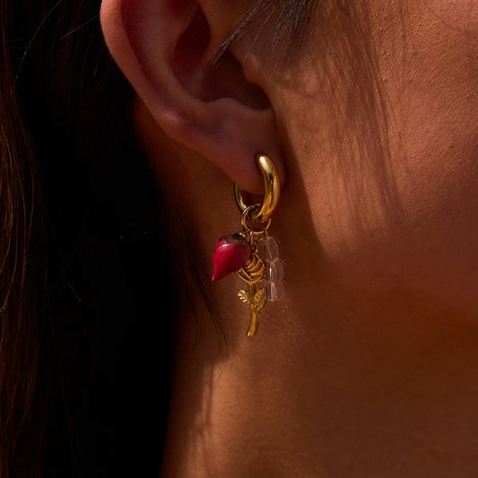 Rose Pendant Earrings