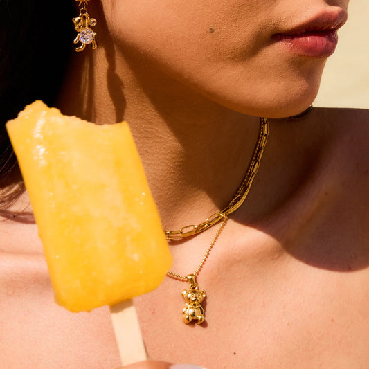 Bear Earrings & Necklace