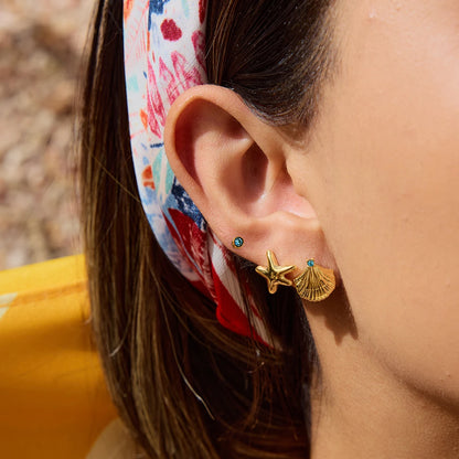Blue Rhinestone Earrings