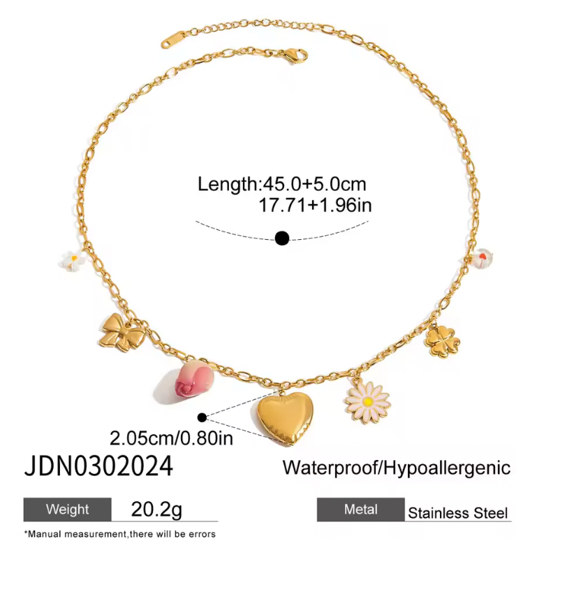 FLOWER PENDANT NECKLACE