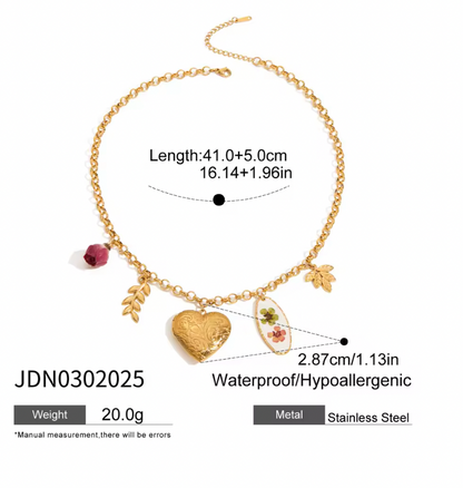 FLOWER PENDANT NECKLACE