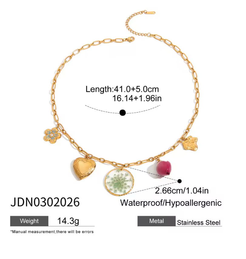 FLOWER PENDANT NECKLACE