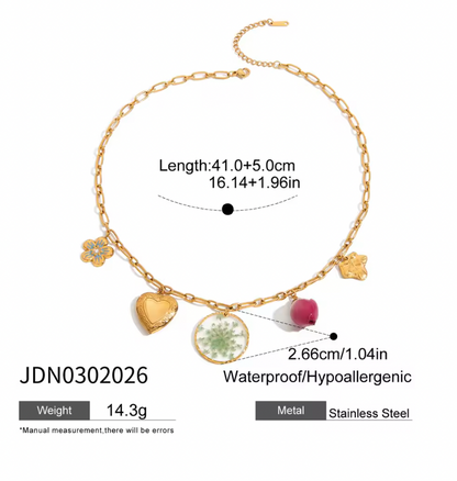 FLOWER PENDANT NECKLACE