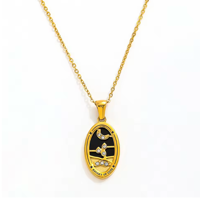 UNIQUE OVAL TAROT NECKLACE