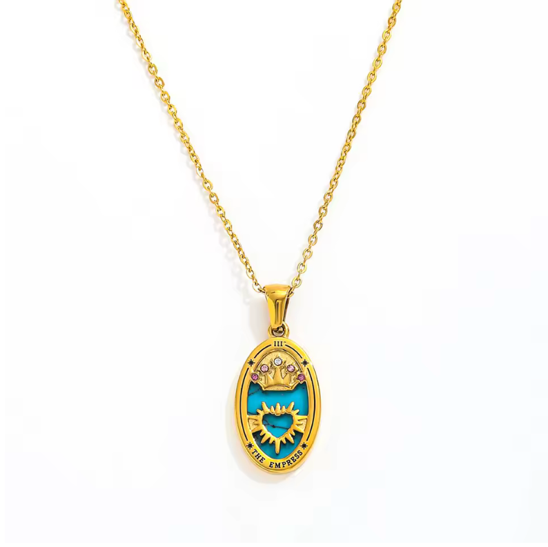 UNIQUE OVAL TAROT NECKLACE