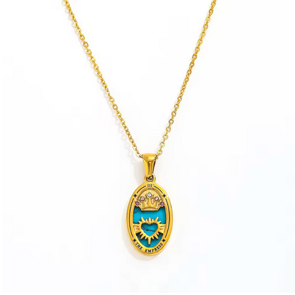 UNIQUE OVAL TAROT NECKLACE