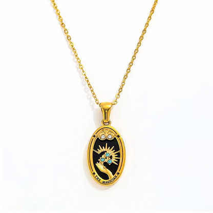 UNIQUE OVAL TAROT NECKLACE