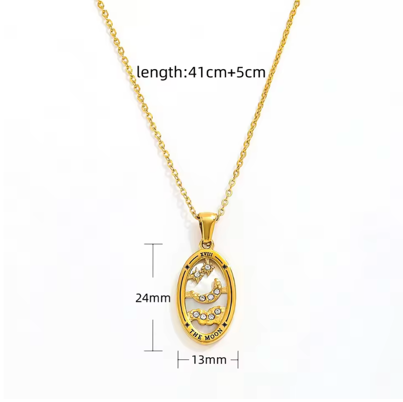 UNIQUE OVAL TAROT NECKLACE