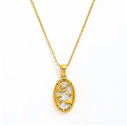 UNIQUE OVAL TAROT NECKLACE
