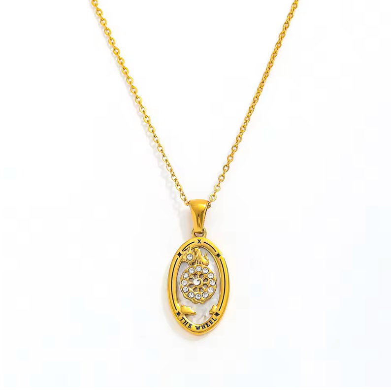 UNIQUE OVAL TAROT NECKLACE