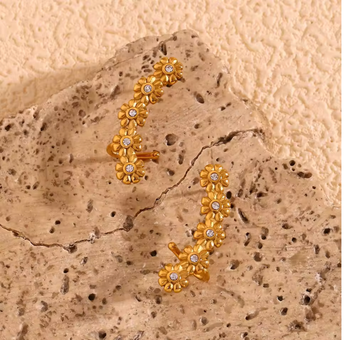 GOLD & STONE EARRINGS