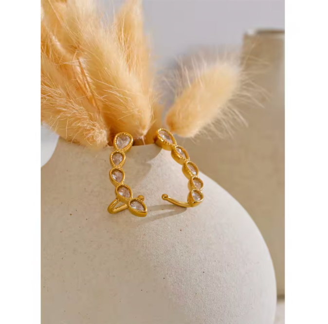 GOLD & STONE EARRINGS