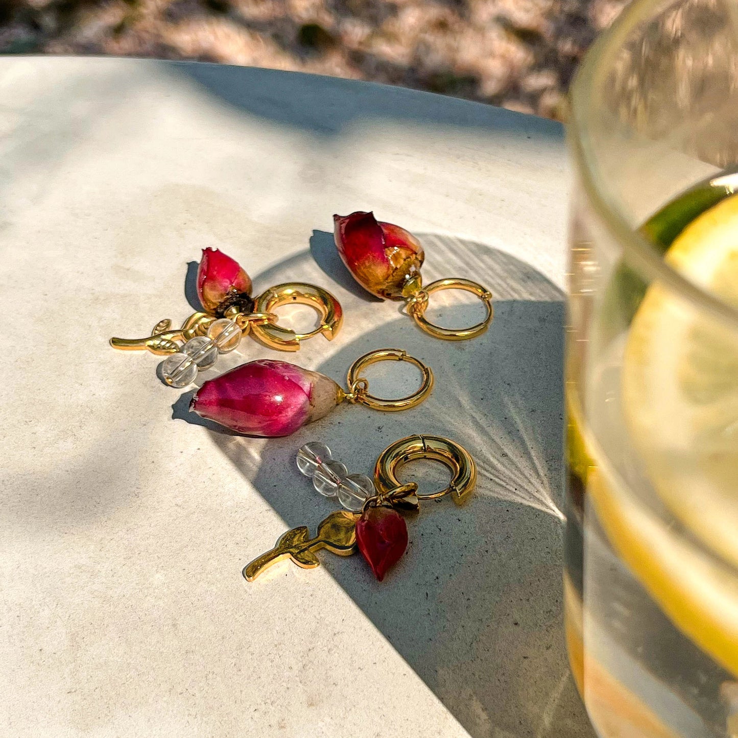 ROSE PENDANT EARRINGS