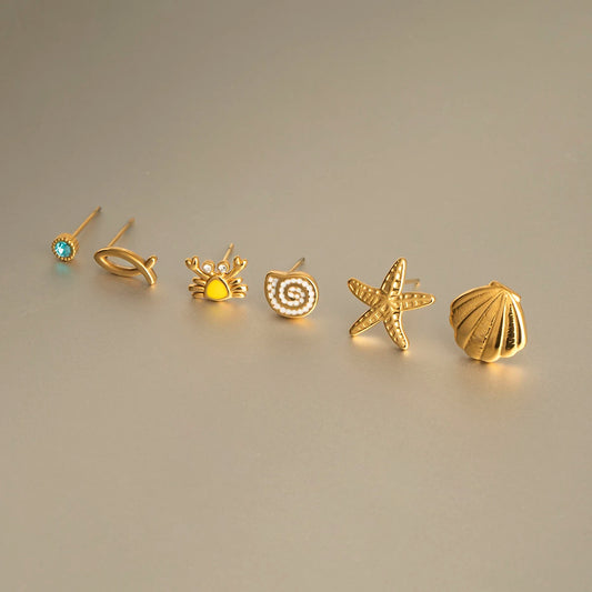 MARINE ELEMENT EARRING 6PCS SET